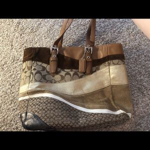 Coach patchwork tote